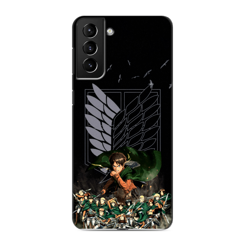 Силиконовый чехол на Samsung Galaxy S21 Plus с принтом Атака титанов Силиконовый чехол на Samsung Galaxy S21 Plus с принтом Атака титанов