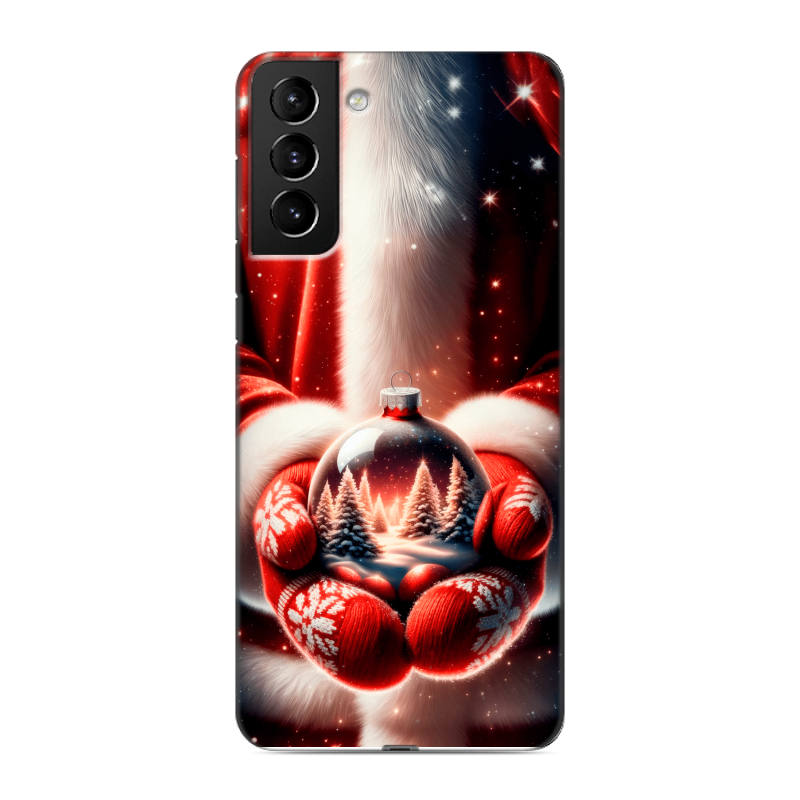 Силиконовый чехол на Samsung Galaxy S21 Plus с принтом Новый год Силиконовый чехол на Samsung Galaxy S21 Plus с принтом Новый год