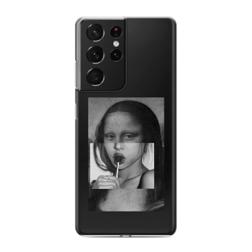 Силиконовый чехол на Samsung Galaxy S21 Ultra с принтом Мона Лиза Силиконовый чехол на Samsung Galaxy S21 Ultra с принтом Мона Лиза
