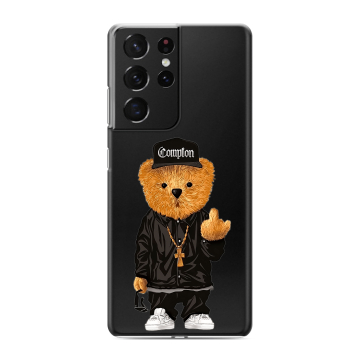 Силиконовый чехол на Samsung Galaxy S21 Ultra с принтом Плюшевый медведь Силиконовый чехол на Samsung Galaxy S21 Ultra с принтом Плюшевый медведь