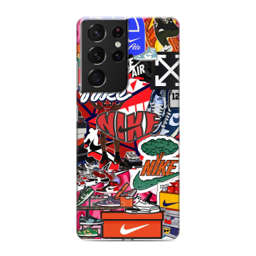 Силиконовый чехол на Samsung Galaxy S21 Ultra с принтом Найк Nike яркий Силиконовый чехол на Samsung Galaxy S21 Ultra с принтом Найк Nike яркий