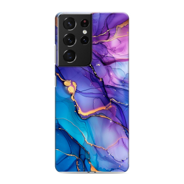 Силиконовый чехол на Samsung Galaxy S21 Ultra с принтом синий мрамор Силиконовый чехол на Samsung Galaxy S21 Ultra с принтом синий мрамор