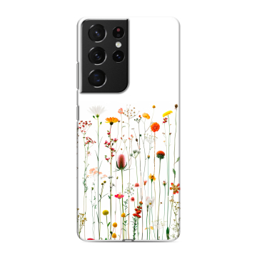 Силиконовый чехол на Samsung Galaxy S21 Ultra с принтом цветы Силиконовый чехол на Samsung Galaxy S21 Ultra с принтом цветы