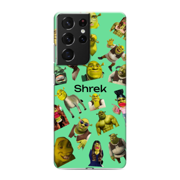 Силиконовый чехол на Samsung Galaxy S21 Ultra с принтом Шрек Shrek