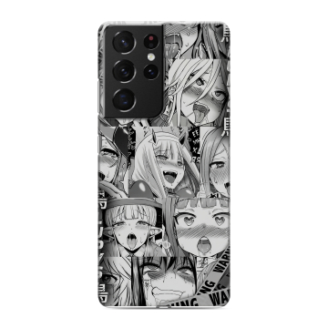 Силиконовый чехол на Samsung Galaxy S21 Ultra с принтом Ahegao Ахегао Аниме