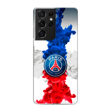 Силиконовый чехол на Samsung Galaxy S21 Ultra с принтом PSG ПСЖ