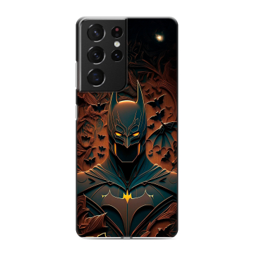 Силиконовый чехол на Samsung Galaxy S21 Ultra с принтом Batman Бэтмен