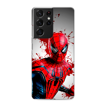 Силиконовый чехол на Samsung Galaxy S21 Ultra с принтом Spiderman Человек паук Силиконовый чехол на Samsung Galaxy S21 Ultra с принтом Spiderman Человек паук
