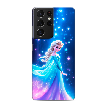 Силиконовый чехол на Samsung Galaxy S21 Ultra с принтом Холодное сердце Frozen Силиконовый чехол на Samsung Galaxy S21 Ultra с принтом Холодное сердце Frozen