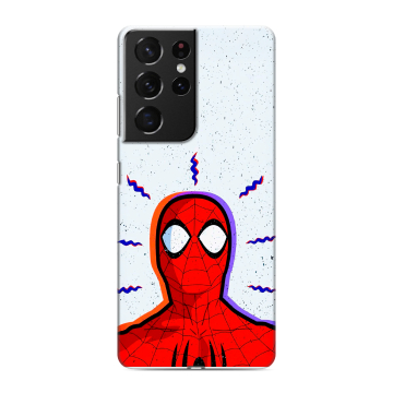 Силиконовый чехол на Samsung Galaxy S21 Ultra с принтом Spiderman Человек паук
