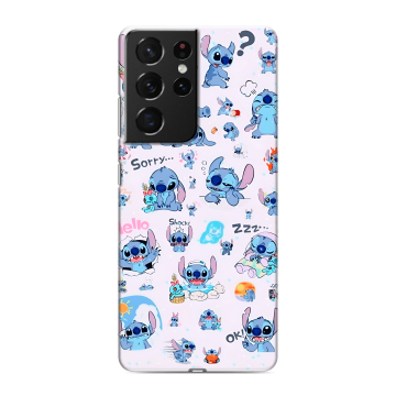 Силиконовый чехол на Samsung Galaxy S21 Ultra с принтом Лило и Стич Силиконовый чехол на Samsung Galaxy S21 Ultra с принтом Лило и Стич