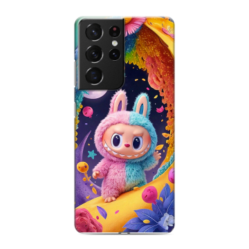 Силиконовый чехол на Samsung Galaxy S21 Ultra с принтом Labubu Лабубу Силиконовый чехол на Samsung Galaxy S21 Ultra с принтом Labubu Лабубу