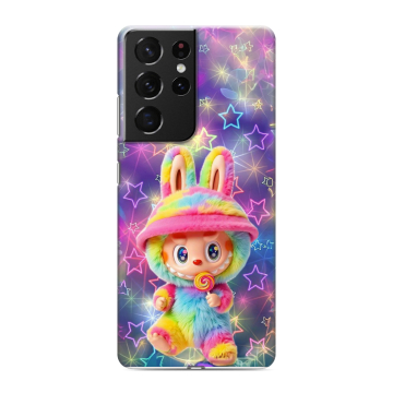 Силиконовый чехол на Samsung Galaxy S21 Ultra с принтом Labubu Лабубу Силиконовый чехол на Samsung Galaxy S21 Ultra с принтом Labubu Лабубу