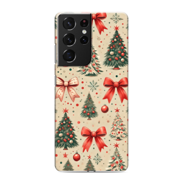 Силиконовый чехол на Samsung Galaxy S21 Ultra с принтом Новый год