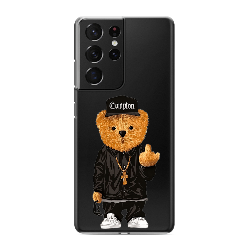 Пластиковый чехол на Samsung Galaxy S21 Ultra с принтом Плюшевый медведь Пластиковый чехол на Samsung Galaxy S21 Ultra с принтом Плюшевый медведь