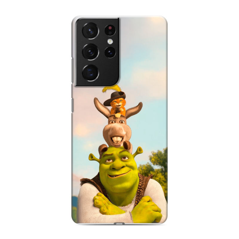 Пластиковый чехол на Samsung Galaxy S21 Ultra с принтом Шрек Shrek Пластиковый чехол на Samsung Galaxy S21 Ultra с принтом Шрек Shrek