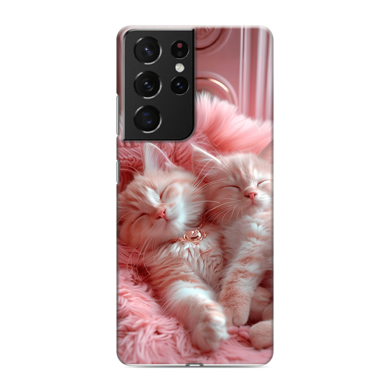 Силиконовый чехол на Samsung Galaxy S21 Ultra с принтом котята котики Силиконовый чехол на Samsung Galaxy S21 Ultra с принтом котята котики