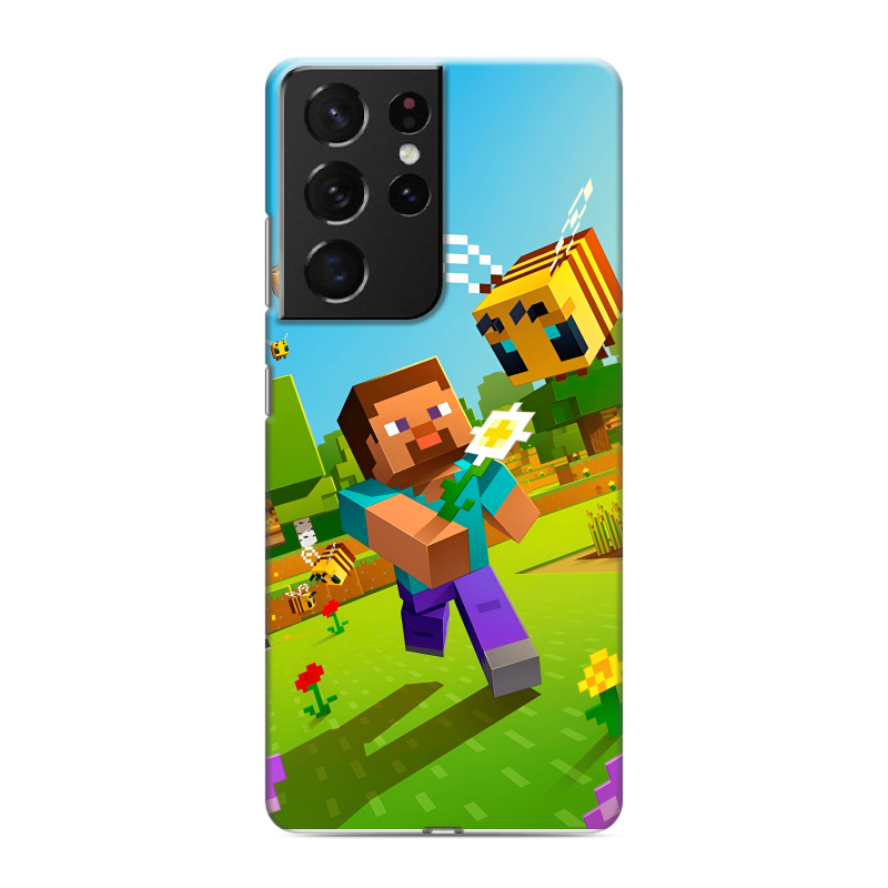 Пластиковый чехол на Samsung Galaxy S21 Ultra с принтом Майнкрафт Minecraft Пластиковый чехол на Samsung Galaxy S21 Ultra с принтом Майнкрафт Minecraft
