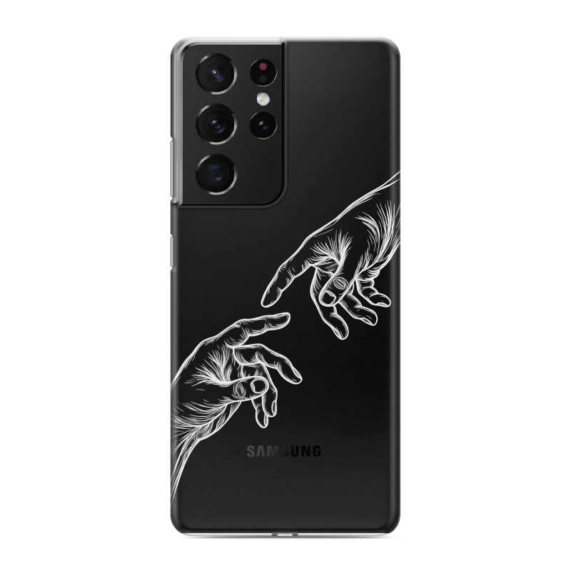 Пластиковый чехол на Samsung Galaxy S21 Ultra с принтом Сотворение мира Пластиковый чехол на Samsung Galaxy S21 Ultra с принтом Сотворение мира