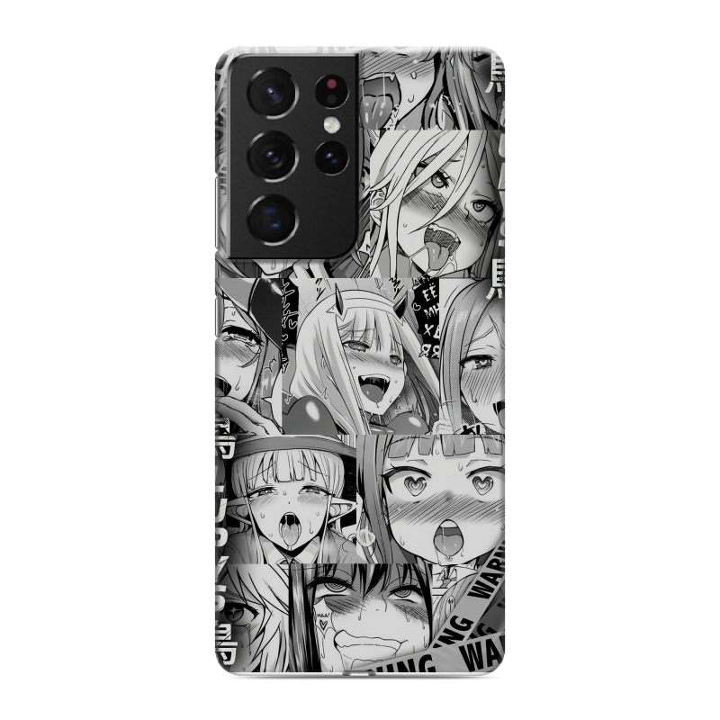 Силиконовый чехол на Samsung Galaxy S21 Ultra с принтом Ahegao Ахегао Аниме Силиконовый чехол на Samsung Galaxy S21 Ultra с принтом Ahegao Ахегао Аниме