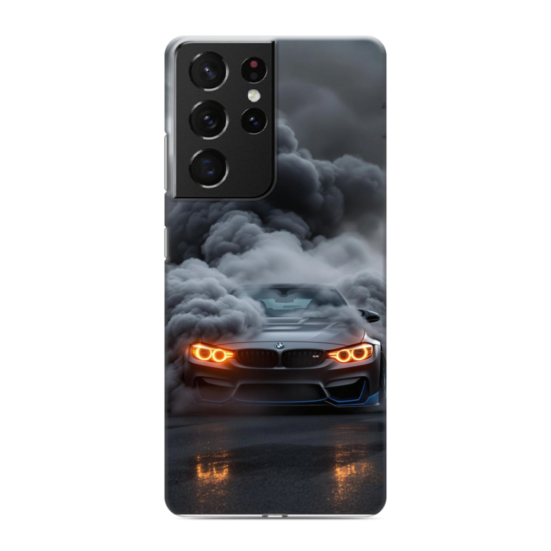 Силиконовый противоударный чехол на Samsung Galaxy S21 Ultra с принтом BMW БМВ Силиконовый противоударный чехол на Samsung Galaxy S21 Ultra с принтом BMW БМВ
