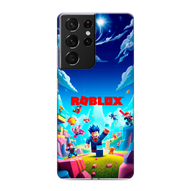Пластиковый чехол на Samsung Galaxy S21 Ultra с принтом Roblox Роблокс Пластиковый чехол на Samsung Galaxy S21 Ultra с принтом Roblox Роблокс