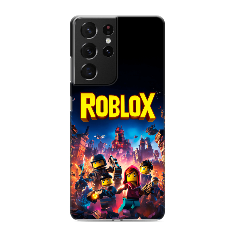 Пластиковый чехол на Samsung Galaxy S21 Ultra с принтом Roblox Роблокс Пластиковый чехол на Samsung Galaxy S21 Ultra с принтом Roblox Роблокс
