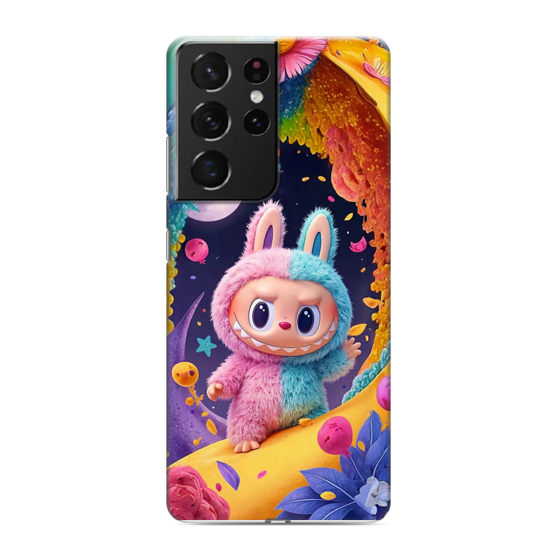 Силиконовый чехол на Samsung Galaxy S21 Ultra с принтом Labubu Лабубу Силиконовый чехол на Samsung Galaxy S21 Ultra с принтом Labubu Лабубу