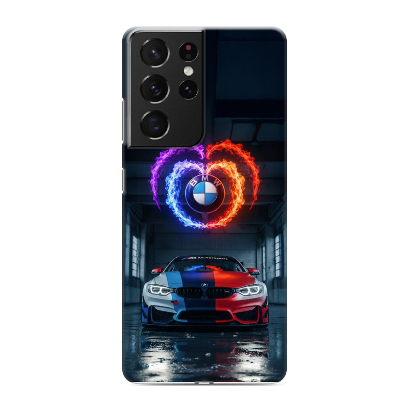 Силиконовый чехол на Samsung Galaxy S21 Ultra с принтом BMW БМВ Силиконовый чехол на Samsung Galaxy S21 Ultra с принтом BMW БМВ