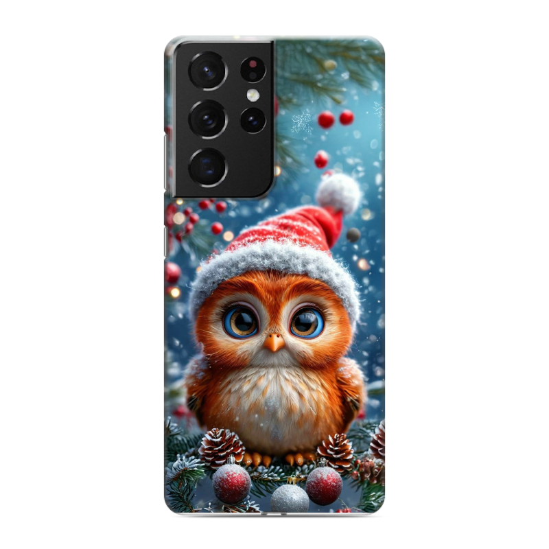 Силиконовый чехол на Samsung Galaxy S21 Ultra с принтом Новый год Силиконовый чехол на Samsung Galaxy S21 Ultra с принтом Новый год