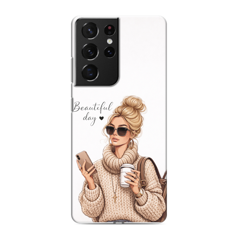 Силиконовый чехол на Samsung Galaxy S21 Ultra с принтом женский Силиконовый чехол на Samsung Galaxy S21 Ultra с принтом женский