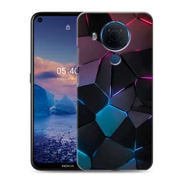 Силиконовый чехол на Nokia 5.4 с принтом Геометрия неона Силиконовый чехол на Nokia 5.4 с принтом Геометрия неона