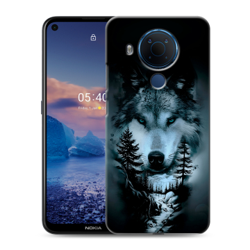 Силиконовый чехол на Nokia 5.4 с принтом Лесной волк Силиконовый чехол на Nokia 5.4 с принтом Лесной волк