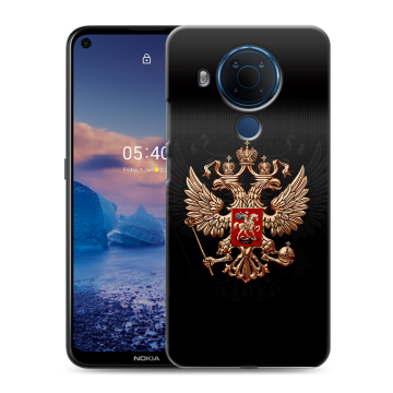 Силиконовый чехол на Nokia 5.4 с принтом Герб России Силиконовый чехол на Nokia 5.4 с принтом Герб России