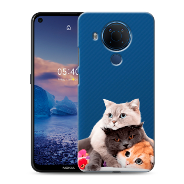 Силиконовый чехол на Nokia 5.4 с принтом Кошки