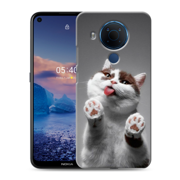 Силиконовый чехол на Nokia 5.4 с принтом Коты Силиконовый чехол на Nokia 5.4 с принтом Коты
