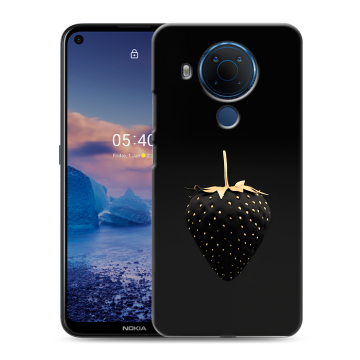 Силиконовый чехол на Nokia 5.4 с принтом Черная клубника Силиконовый чехол на Nokia 5.4 с принтом Черная клубника