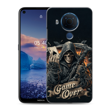 Силиконовый чехол на Nokia 5.4 с принтом Скелет карты Силиконовый чехол на Nokia 5.4 с принтом Скелет карты