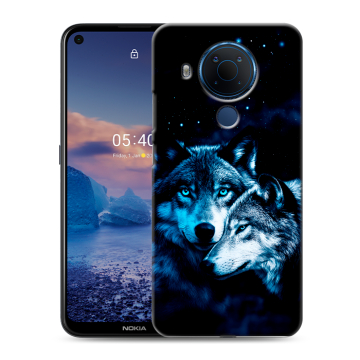 Силиконовый чехол на Nokia 5.4 с принтом Волки