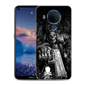 Силиконовый чехол на Nokia 5.4 с принтом Скелет Силиконовый чехол на Nokia 5.4 с принтом Скелет