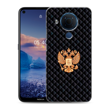 Силиконовый чехол на Nokia 5.4 с принтом Герб России принт Силиконовый чехол на Nokia 5.4 с принтом Герб России принт