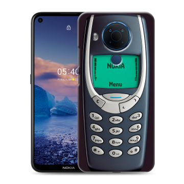 Силиконовый чехол на Nokia 5.4 с принтом Старый телефон