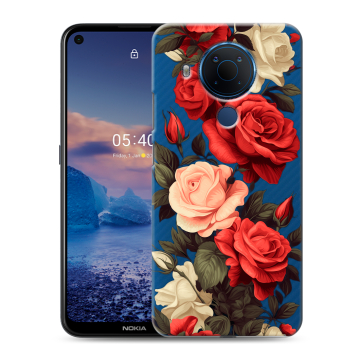 Силиконовый чехол на Nokia 5.4 с принтом Розы Силиконовый чехол на Nokia 5.4 с принтом Розы
