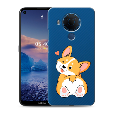 Силиконовый чехол на Nokia 5.4 с принтом Корги Силиконовый чехол на Nokia 5.4 с принтом Корги