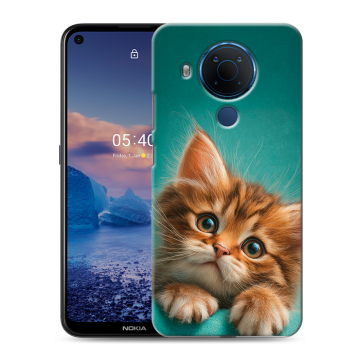 Силиконовый чехол на Nokia 5.4 с принтом котенок Силиконовый чехол на Nokia 5.4 с принтом котенок