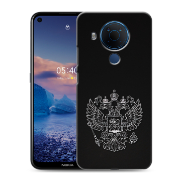 Силиконовый чехол на Nokia 5.4 с принтом Герб России Силиконовый чехол на Nokia 5.4 с принтом Герб России