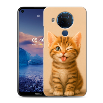 Силиконовый чехол на Nokia 5.4 с принтом котенок Силиконовый чехол на Nokia 5.4 с принтом котенок