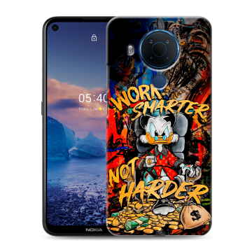 Силиконовый чехол на Nokia 5.4 с принтом Дональд Дак Деньги Силиконовый чехол на Nokia 5.4 с принтом Дональд Дак Деньги