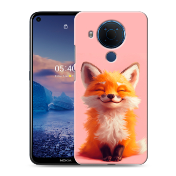 Силиконовый чехол на Nokia 5.4 с принтом милая лиса Силиконовый чехол на Nokia 5.4 с принтом милая лиса