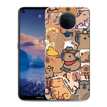 Силиконовый чехол на Nokia 5.4 с принтом капибара Силиконовый чехол на Nokia 5.4 с принтом капибара
